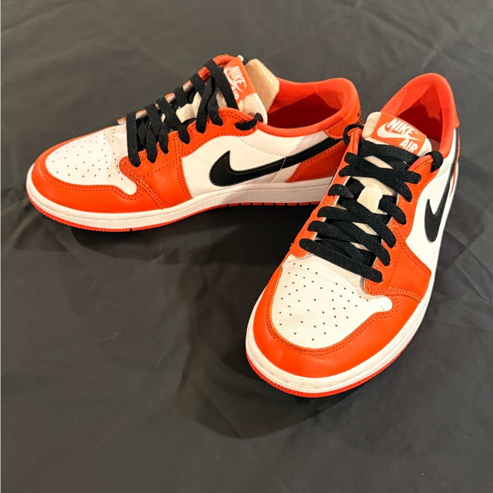 Nike Men's Orange and White Sneakers